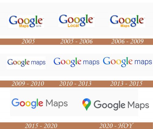Historial del logotipo de Google Maps