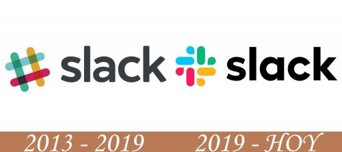Historial del logotipo de Slack