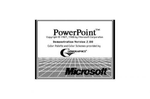 Microsoft PowerPoint Logo 1988-1990