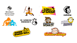 Most famous logos with a monkey tumb